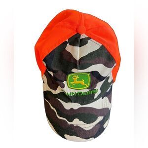 John Deere camo and hunter orange unisex size small hat